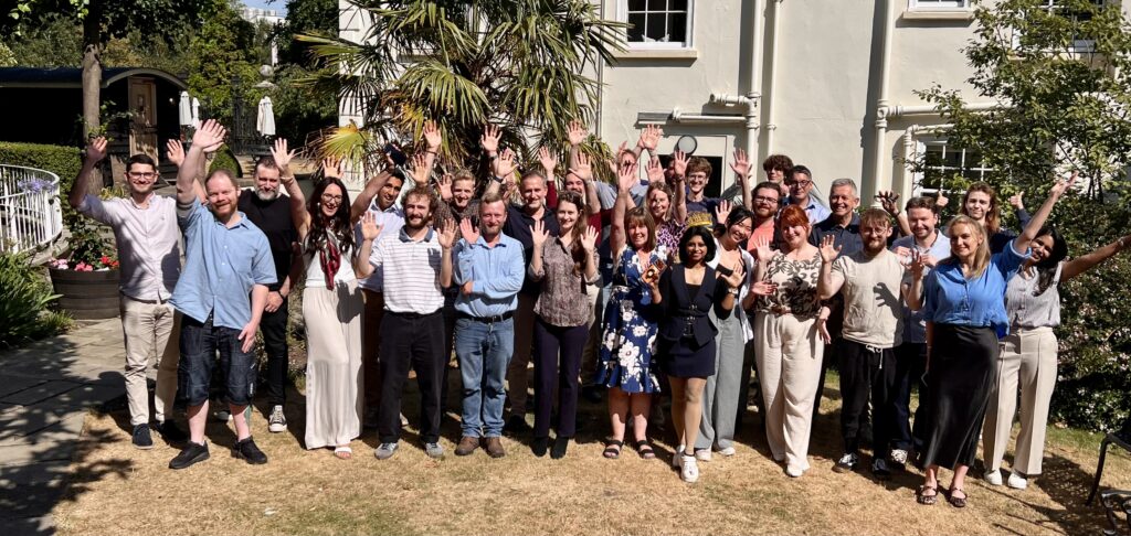 The Rainbird team together at a company gathering