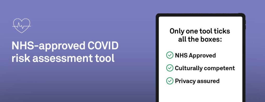 NHS-Approved COVID Risk Assessment Tool Banner Image