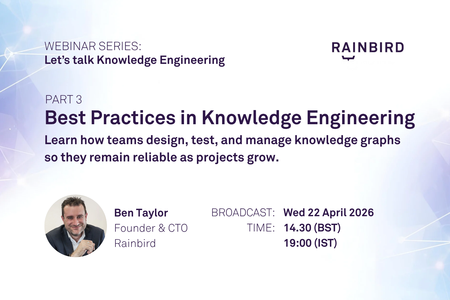 WEBINAR 3: Best Practices in Knowledge  Engineering