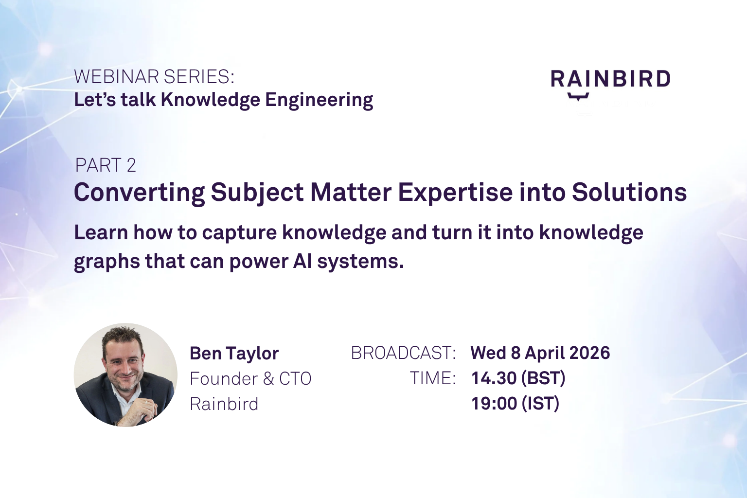 WEBINAR 2: Converting Subject Matter Expertise into Solutions
